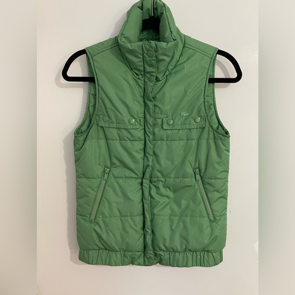 Lacoste Puffer Vest, Seafoam green, size Small - Picture 5 of 6